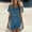 Sky Blue-C, variant on Puntoco Women's Cotton Linen Midi Dress V Neck Short Sleeve Causal Loose Tshirt Dresses Summer Sky Blue-C XL(XL)