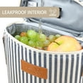 thumbnail image 5 of Tirrinia Insulated 2 Bottle Wine and Drinks Carrier Tote Cooler Bag for Travel Picnic with Padded Champagne Glass Carrying Case, Unique Mothers Day Gifts, 5 of 8