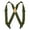 Green, variant on MELOTOUGH Outback Side Clip Trucker Suspenders/Perry Suspenders with 2inch Width Elastic