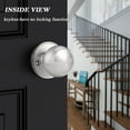 thumbnail image 6 of Knobelite (5 Pack) Round Passage Door Knob(Non-Locking Knobs), Keyless Doorknobs Interior/Exterior Door Lockset,Passage Knobs for Hallway/Closet,Satin Nickel Finish Modern Design Door Hardware, 6 of 7