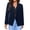 Navy, variant on Vedolay Casual Tops for Women Womens Lapel Collar Single Long Sleeve Crop Top Blazer Jacket,Red M