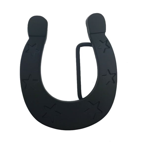 Horse Shoes Belt Buckle Die Cut Horseshoes Black Metal Rodeo Cowgirl Costume Texana Western Style New
