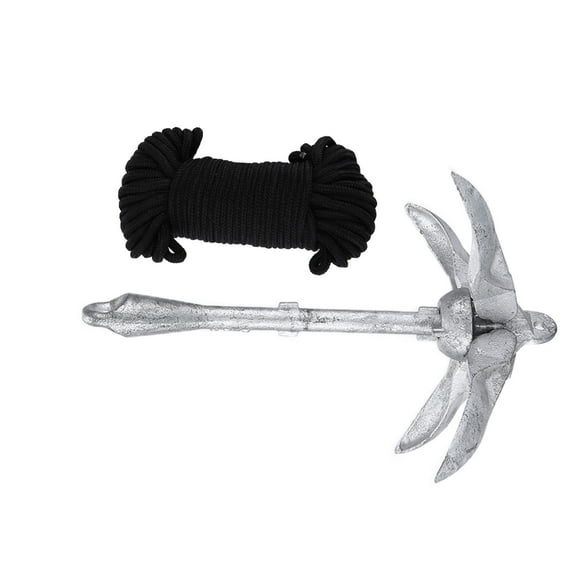 Ancla marina plegable, ancla marina de 3,2 kg con ancla para kayak, ancla portátil para barco, mayor durabilidad