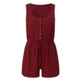 thumbnail image 3 of Women Sleeveless Wide Leg Jumpsuit Polyester Spandex for Beach and Pool, 3 of 4