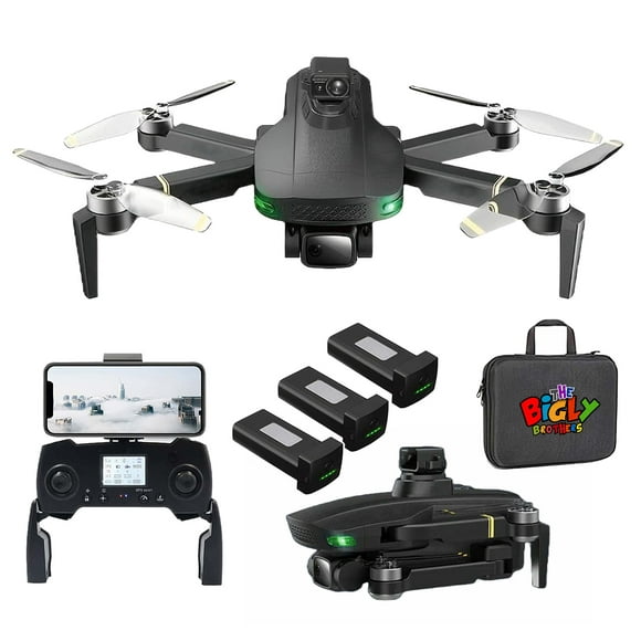 The Bigly Brothers GD93 Midnight Specter with Carrying Case, GPS Drone, 720 Degrees Obstacle Avoidance, 1 Key Smart Return, 4K Dual Camera 1000 meters Flight Range, 60 Minutes Flight Time,New Release