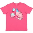 thumbnail image 3 of Inktastic Cute Axolotl Birthday with Cupcake Youth T-Shirt, 3 of 5