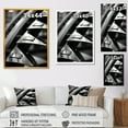 thumbnail image 4 of Designart "Abstract Power Panels in Black and White II" Abstract Framed Wall Art - Modern Grey Line Art Living Room Framed Canvas Art, 4 of 6