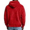 thumbnail image 4 of qafoshin Mens Warm Fuzzy Hoodies Fall Winter Casual Fleece Hooded Sweatshirt Fashion Solid Color Pullover Tops S-3XL, 4 of 6
