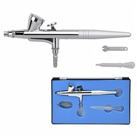 Airbrush Body Paints - Pinkiou Dual Action Airbrush Makeup Kit 0.4mm Needle Air Brush Spray Gun Body Paint Makeup Nail Aerograph Painting Tattoo
