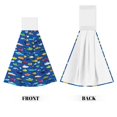 thumbnail image 2 of Sikiie Submarines And Whales Hand Towel with Loop Hanging Towel Absorbent Tie Towels for Kitchen Tea Bar Bathroom Decor, 2 of 7