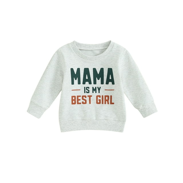 ZAXARRA Chandails à Manches Longues pour Tout-Petits Filles Garçons Imprimé Lettre Col Rond Pulls Décontractés Automne Hiver