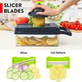 thumbnail image 2 of AR Ticktrove Vegetable Chopper 16-in-1 - Food Chopper with 8 Stainless Steel Blades for Kitchen, 2 of 10