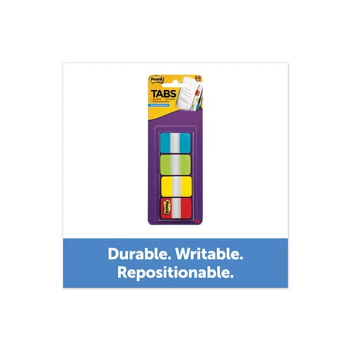 1" Wide Tabs with Dispenser Aqua, Lime, Red, Yellow, 88/Pack