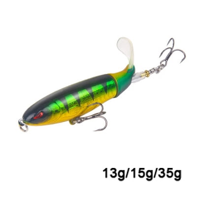 Whopper Plopper 13/15/35g Swimbait Hard Lure VIB Jig Spin Bait Fishing Rotating Tail Topwater Fishing Tackle Sea Spoon For Pike JL-507-8 110mm-15g