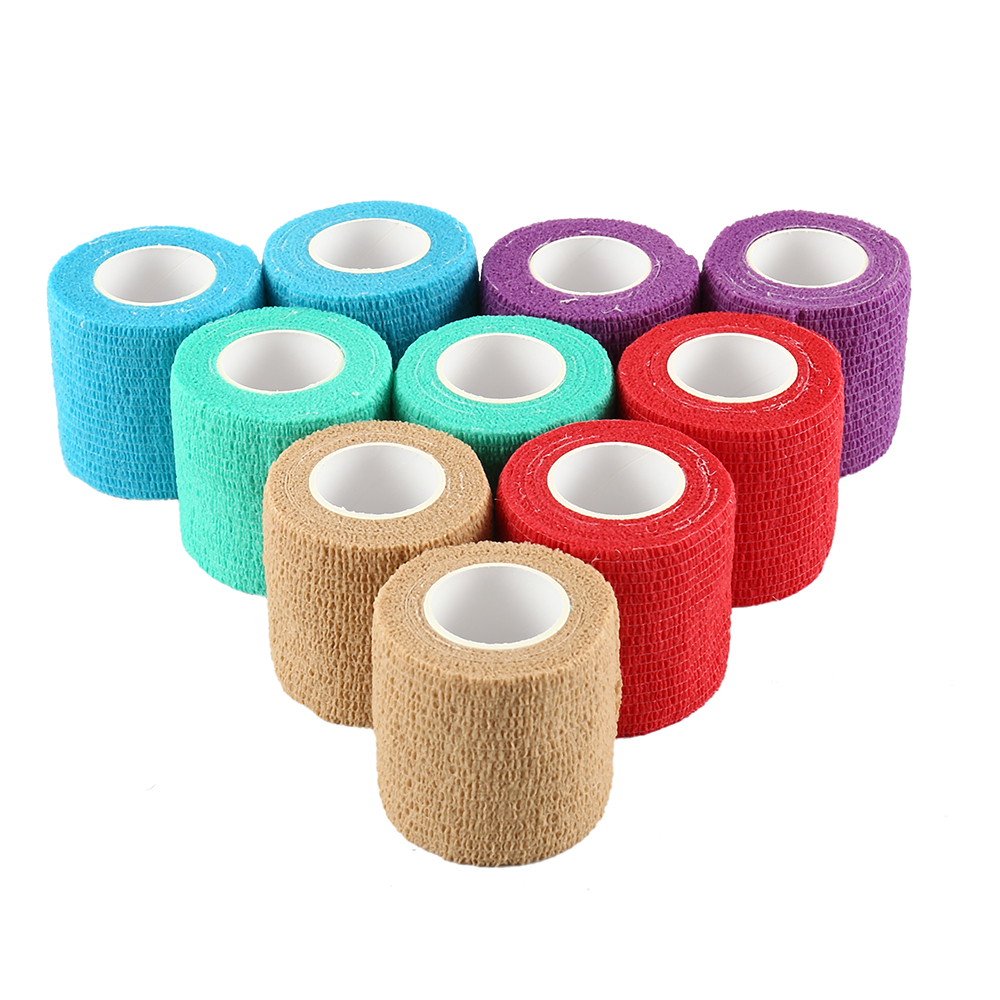 Willstar 10Pcs Self Adherent Cohesive Tape Bandage Rolls Sports