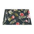 thumbnail image 1 of YFYANG Washable Heat-Resistant Placemats, 70% PVC/30% Polyester, Vintage Bohemian Floral Kitchen Table Mat, 12" x 18" 1 Pcs, 1 of 6