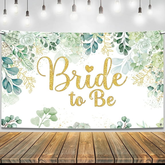 KatchOn, Green Bride to Be Banner - XtraLarge, 72x44 Inch | Sage Green Bride to Be Sign for Bridal Shower Decorations | Wedding Shower Decorations | Bride to Be Backdrop | Bride to Be Decorations