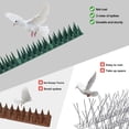 thumbnail image 3 of 12 vallas de plástico de 3 secciones contra espinas de pájaros y techo con púas de plástico para evitar ardillas, cuervos, gatos y pájaros., 3 of 5