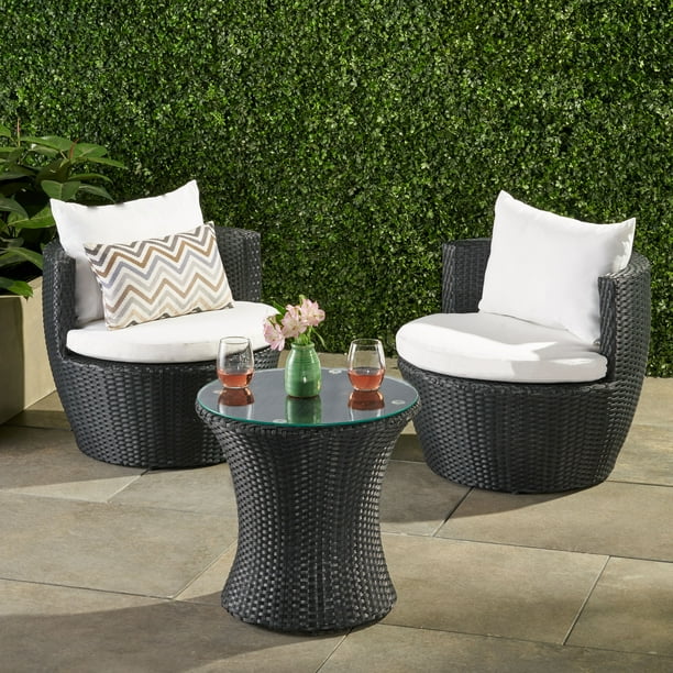 Noble House Maui 3 Piece Set Black Com Noble House Maui 3 Piece Set, Maui Outdoor Furniture