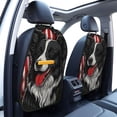 thumbnail image 3 of Pofeuu Independence Day Collie Print 2 Pack PU Leather Kick Mat Back Seat Protector, Universal Car Seat Back Organizer, Waterproof Backseat Protector For Most Car, 3 of 8