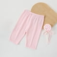 thumbnail image 4 of WPPGONE Toddler Girls Capri Leggings Elastic Waist Soft Cotton Stretch Yoga Pants 3/4 Length Athletic Bottoms Lightweight Breathable Dance Tights Everyday Casual Activewear Workout Crop Pants, 4 of 4