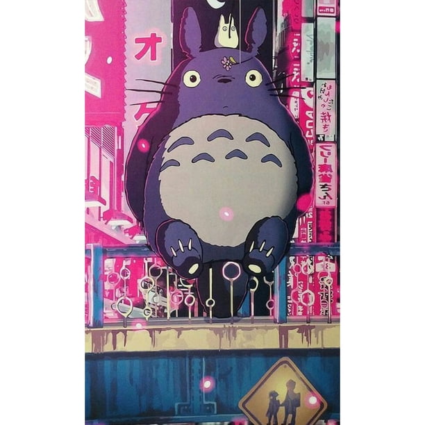 Kit de pintura por números DIY Totoro Hand Oil Art Picture Craft Home Wall Decor(5) Hugtrwg Para estrenar