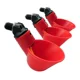 thumbnail image 2 of Bebedero automático para pollos y aves de corral, con vasos para beber, cuencos de plástico rojos, comedero para pájaros, patos y gallinas en el patio trasero, paquete de 6, 2 of 4