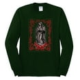 thumbnail image 2 of Wild Bobby, Our Lady of Guadalupe Blessed Virgin Mary Religious, Inspirational/Christian, Men Long Sleeve Shirt, Forest Green, Large, 2 of 3