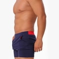 thumbnail image 4 of TEAJOPSUU Mens Pajama Shorts Summer Comfy Sleep Shorts Elastic Waist Boxer Solid Color Soft Sleepwear Bottoms Side Pockets Navy, 4 of 6