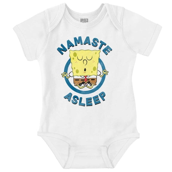SpongeBob Cartoon Yoga Namaste Asleep Romper Boys or Girls Infant Baby Brisco Brands 12M