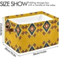 thumbnail image 3 of Coolnut Paisley Pattern Foldable Storage Basket for Shelves, Collapsible Sturdy Storage Bin with Handles, Canvas Storage Cube for Organizing Closet 2PCS Decor Gifts, 3 of 7