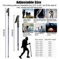 thumbnail image 2 of IC ICLOVER Pair 2 Trekking Walking Hiking Sticks Poles Quick Lock Adjustable Alpenstock 25.5" to 64.9" for All Heights, Durable & Lightweight Aluminum, Blue, 2 of 9