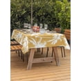 thumbnail image 3 of Outdoor Tablecloth with Umbrella Hole for Patio/Picnic/Party/Camping, Yellow Palm Tree Summer Waterproof Table Cloth Rectangle Table Cover Washable, Beach Tropical Botanical Coastal (60"x 120"), 3 of 9