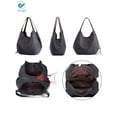 thumbnail image 4 of Deago Fashion Women's Multi-Pocket Cotton Canvas Handbags Shoulder Bags Totes Purses Satchel Travel Bag (Black), 4 of 7