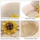 thumbnail image 3 of Conjunto de sombrero y bolso de paja para niñas Sombreros para fiestas de té para niñas Monederos Gorras de vestir Bolsos Regalo para cumpleaños Verano Playa Viajes, 3 of 5