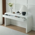 thumbnail image 3 of Christopher Knight Home 59.8" Modern Curved Console Table, MDF Entryway Storage Table with 2 Drawers, White, 3 of 12