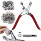 thumbnail image 1 of Kit de Herramientas para Ojales de 1/2 Pulgada, Kit para Ojales, Alicates para Perforar con 200 Ojales de Metal Plateado para , Cinturones, Zapatos, Tela, 1 of 6