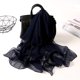 thumbnail image 4 of Foulard de mujer degradado de Color sólido de gasa Georgette bufanda Bandana elegante Mantón largo Hijab protección solar de verano, 4 of 5