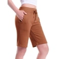 thumbnail image 1 of MixMatchy Women's Solid Waist Band with Adjustable String Ultra Soft Fleece Shorts, 1 of 5