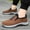 Coffee, variant on Daolelai Men's Casual Slip-On Sneakers, Dad's Shoes, Large Size Hiking Shoes