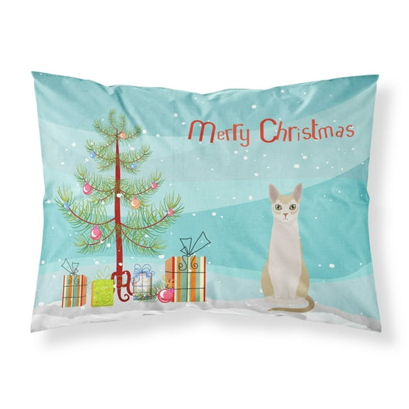 Singapura 2 Cat Merry Christmas Fabric Standard Pillowcase