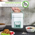 thumbnail image 4 of TLOG 5 Cup (Cooked) Mini Rice Cooker 1.2L Portable with Steam Tray Green, 4 of 7