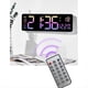 thumbnail image 2 of Reloj de Pared Digital Reloj Despertador Grande Control Remoto Fecha Semana Temperatura Reloj Alarmas Duales Reloj con Pantalla LED Rosa, 2 of 5