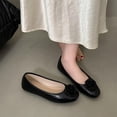 thumbnail image 6 of hoksml Women Round Toe Ballet Flats, Fabric Flower Decor PU Upper Slip On Casual Dress Flat Shoes, 6 of 9