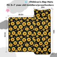 thumbnail image 5 of Sunflower and Butterfly Black Pattern Teens Toddler Nap Mat with Pillow, Sleeping Mat Bag for Preschool Daycare 50"x20", 5 of 5