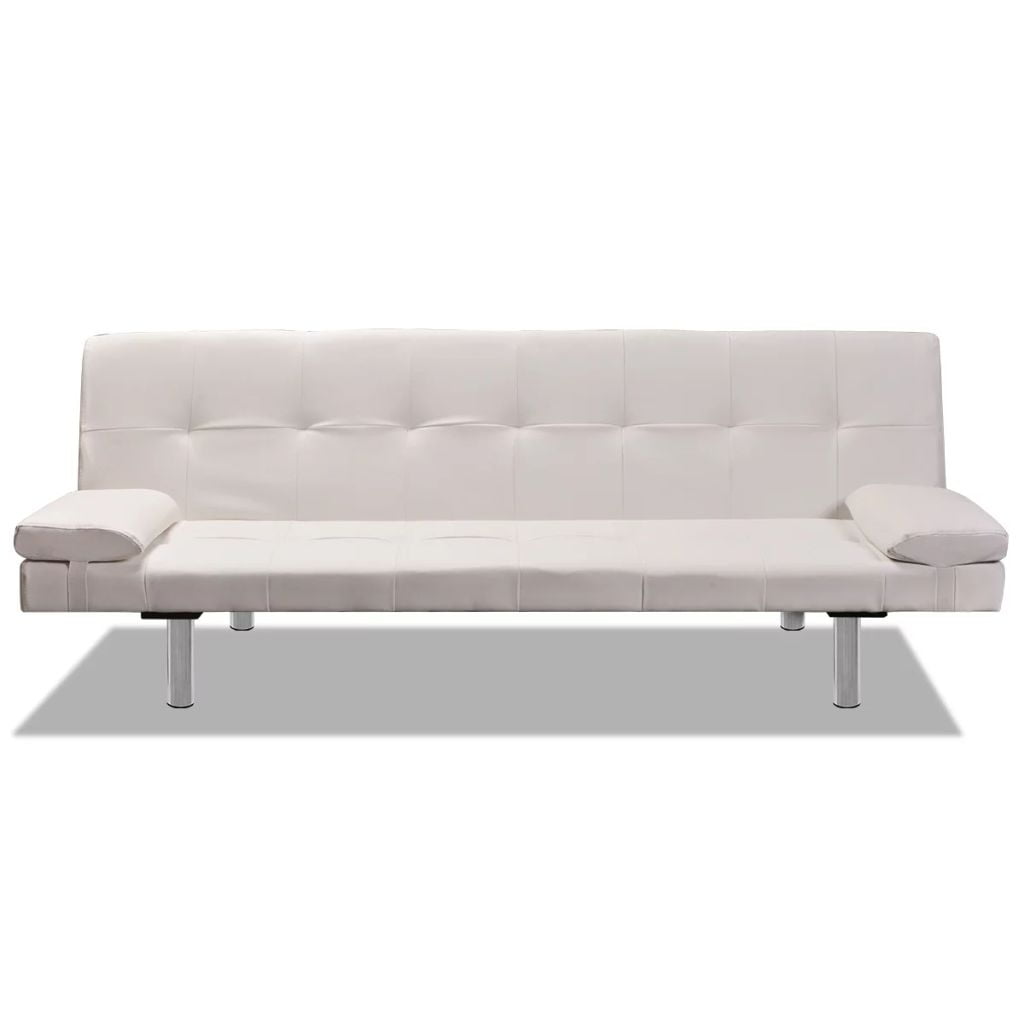 Kepooman Adjustabl Sofa Bed with 2 Pillows for Home, White Kepooman Adjustabl Sofa Bed with 2 Pillows for Home, White