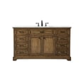 thumbnail image 3 of Elegant Decor Americana 60" Aluminum Alloy Single Bathroom Vanity in Driftwood, 3 of 8