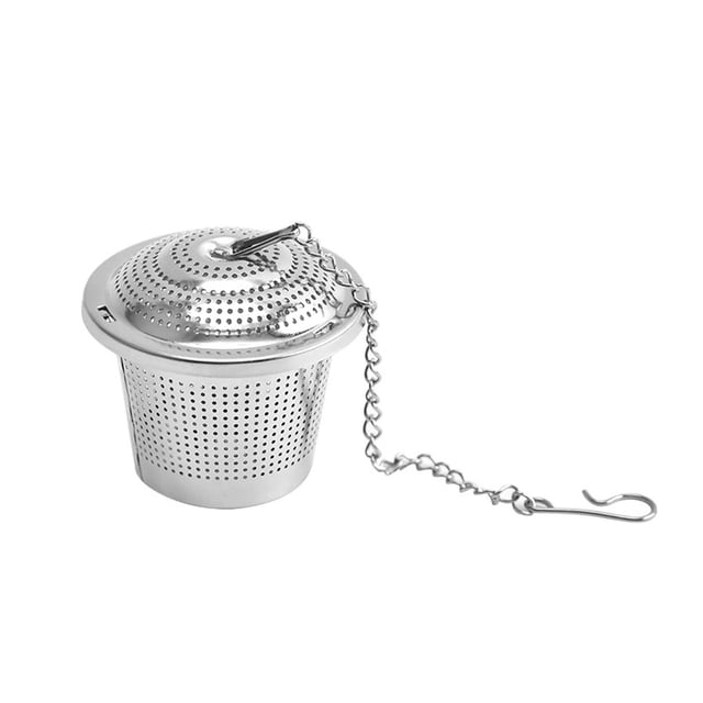 Bewildely Filtro de especias Malla de alambre cilíndrica Filtros de condimentos Bola de colador de hojas de té Cocina Tetera Type11 NO11