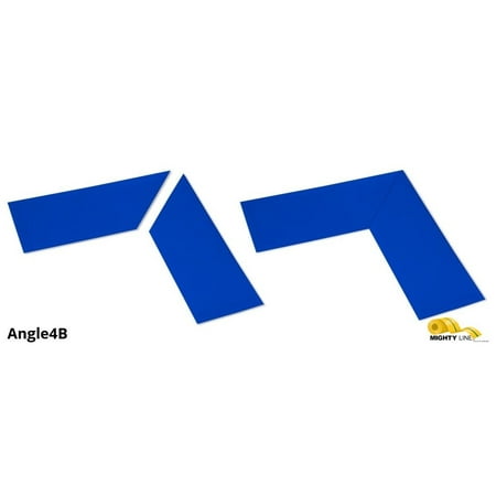 Mighty Line 4" Wide Solid BLUE 10" Long Angle - Pack of 25
