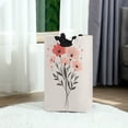 thumbnail image 6 of Yayeee Freestanding Laundry Hamper with Handle Collapsible Large Storage Basket for Clothes, Pink Flower, 6 of 7